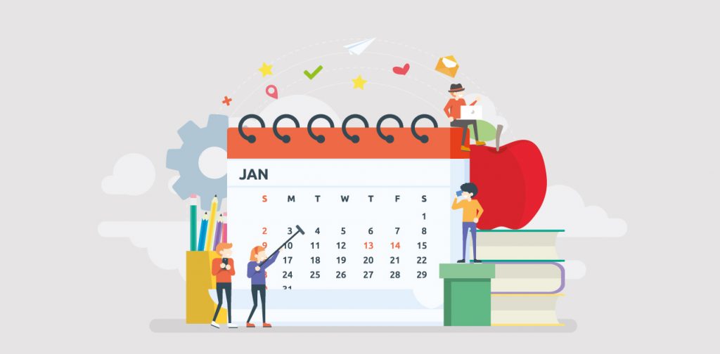 mantenha o seu calendário escolar sempre atualizado